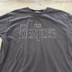 The Beatles Shirt Logo Black H&M Medium John Paul George Ringo