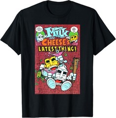 Retro Dairy Product Cheese & Milk Funny For Milk Cheese Love T-Shirt