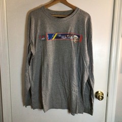 Vintage JNCO Jeans Long Sleeve Shirt Size Large Gray 2000 Y2K Made In USA