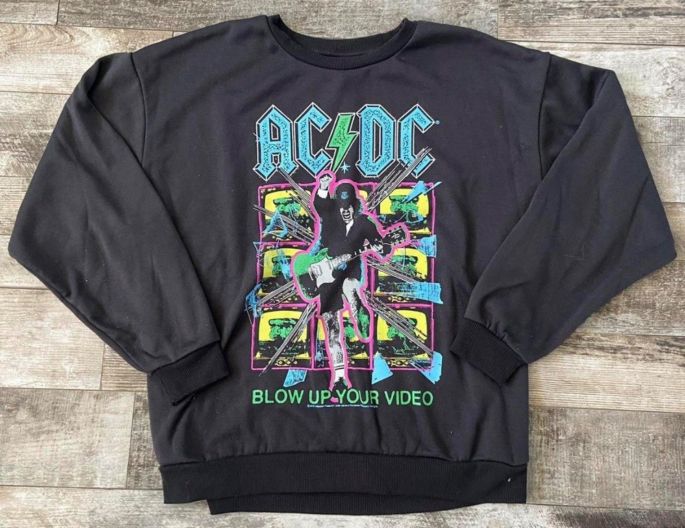 Lot Of 5 AC/DC “Blow up Your Video” Tour Oversize sweatshirts XS, S, M, L, XL