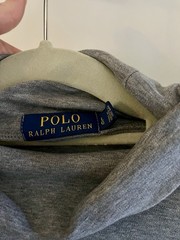 Polo Ralph Lauren Gray Cowl Neck Pullover Sweatshirt Men’s L Embroidered Jersey