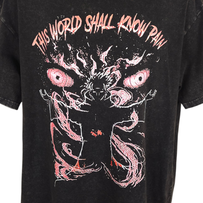 Naruto T Shirt Mens Size Medium Black This World Shall Know Pain Japanese Manga