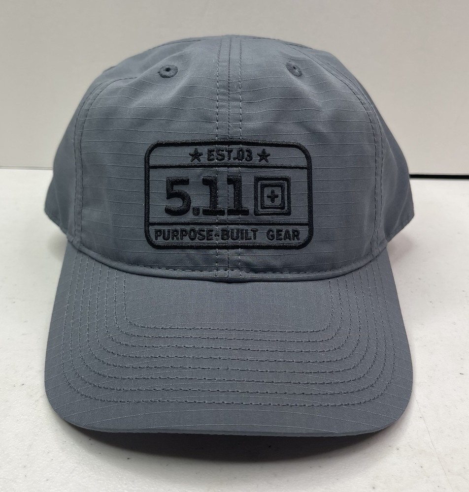 5.11 Tactical Hat Men One Size Gray Adjustable Cap 5-Panel Purpose Built Gear Lo
