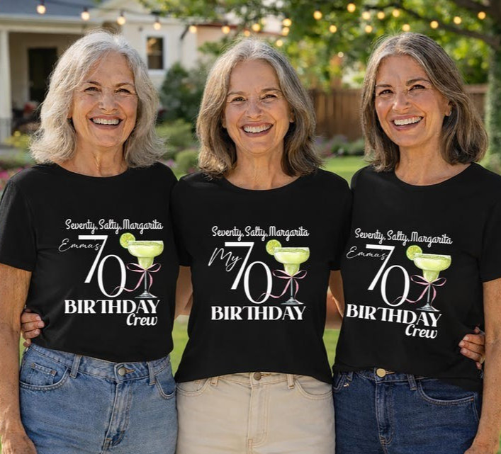 Seventy Salty Margarita 70th Birthday Shirt Custom 60 80 Birthday Party Tee