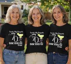 Seventy Salty Margarita 70th Birthday Shirt Custom 60 80 Birthday Party Tee