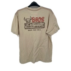 Howler Brothers Mens Large Beige Heed The Call Graphic Pocket T-Shirt Tan L