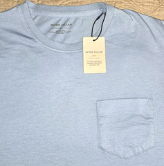 NEW PETER MILLAR, MEN’S MEDIUM, CROWN COMFORT BLUE POCKET👕T-SHIRT, MSRP $65.00!
