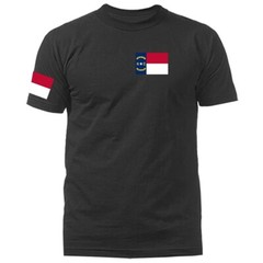 State of North Carolina Flag Crest Graphic T-shirt
