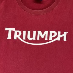 VTG 90s Triumph Motorcycles MENS LARGE Burgundy Spellout Dallas Texas RPM *wear*