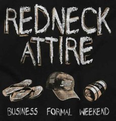Funny Redneck Drink Beer Southern Attitude Mens Casual Crewneck T Shirts Tees