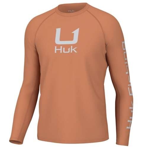 HUK Icon LS Crew T-Shirt H1200573- CHOOSE YOUR COLOR AND SIZE!