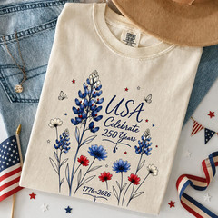 Comfort Colors America 250th Anniversary Shirt Patriotic Butterfly 4th of July