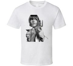 White T-shirt Brian Jones Retro Rolling Stone Vintage Devil Trident Cool 60s Mod