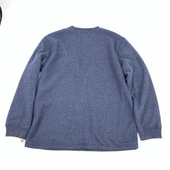 NWT Falls Creek Faux Fur Lined Henley Long Sleeve Top Size XL Mens Solid Blue