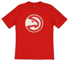 FISLL NBA Men’s Atlanta Hawks Team Color, Name and Logo Premium T-Shirt