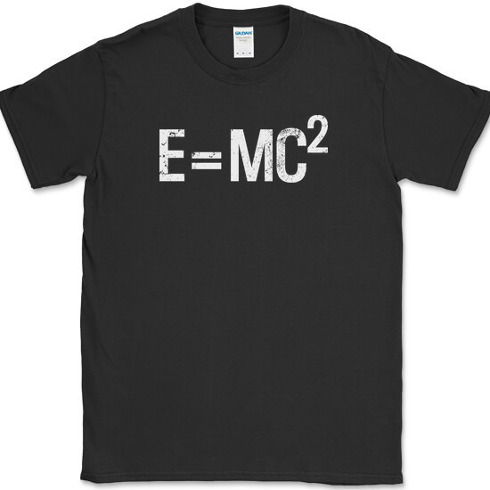 Einstein’s Theory E=MC2 T-Shirt Science Theoretical physicist Math Tee