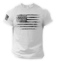 USA Distressed Flag Men’s Graphic T Shirt American Tee Patriotic 2XS – 6XL