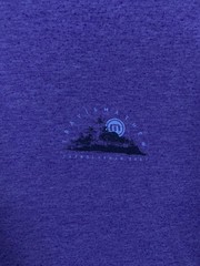 Travis Mathew Room with A View Purple Heather Golf T Shirt Men’s Sz LARGE Beach