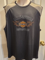 Harley-Davidson Motorcycles Cutoff Sleeveless Dri-Fit Shirt 2XL ~SEE DESCRIPTION