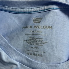 Mack Weldon Pima Cotton Short Sleeve Crew Neck Tee Blue Men’s XL