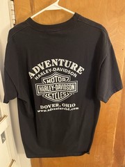VTG Harley-Davidson Adventure T-shirt Men’s Size L Dover, OH Motorcycles Classic
