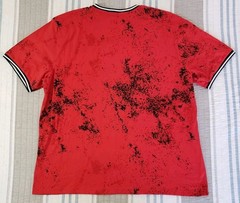 Refinery Republic Mens 4XL Shirt Red Luxury Embroidered Ink Blotch Graphic New 