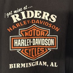 Harley Davidson Shirt Mens 2XL Black SS Motorcycle Made In USA, Birmingham, AL