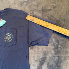 ComfortWash Steamboat Colorado Pocket T-Shirt Mens Large Navy Blue Cotton NWT