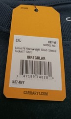 NEW Mens Carhartt Dark Blue Loose Fit Logo Pocket Shirt 5XL [IRREGULAR]