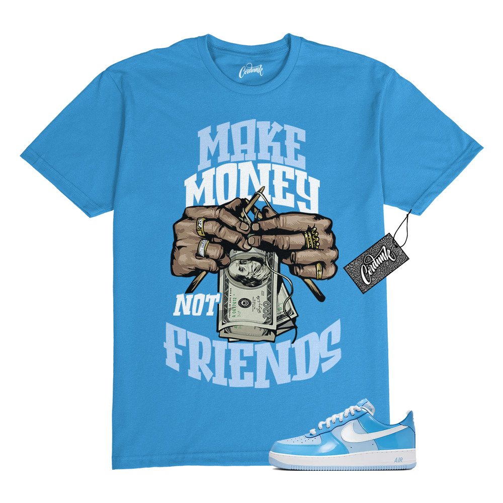 Air Force 1 Psychic Blue University Patent White LV8 T Shirt to Match MM