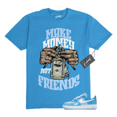 Air Force 1 Psychic Blue University Patent White LV8 T Shirt to Match MM