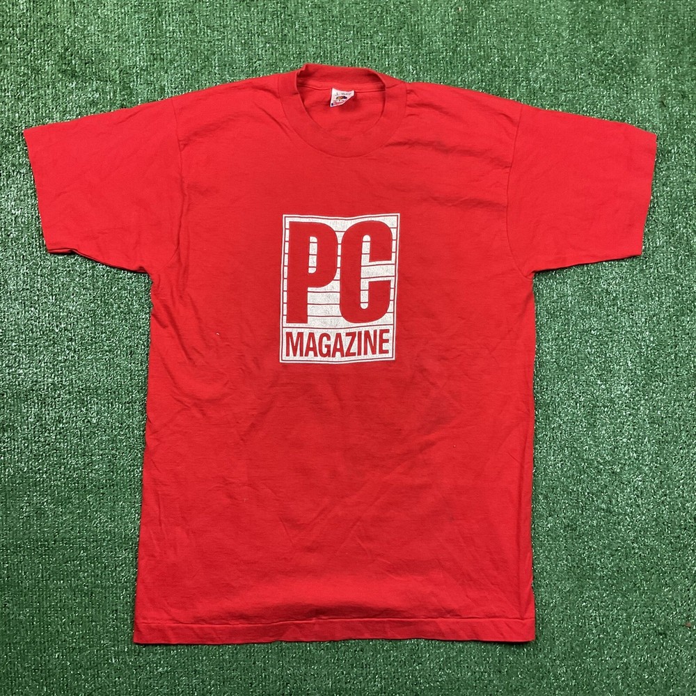 PC Magazine Gaming Video Mac Apple Tech Funny Rap Vintage T Shirt 90s 80s – A300