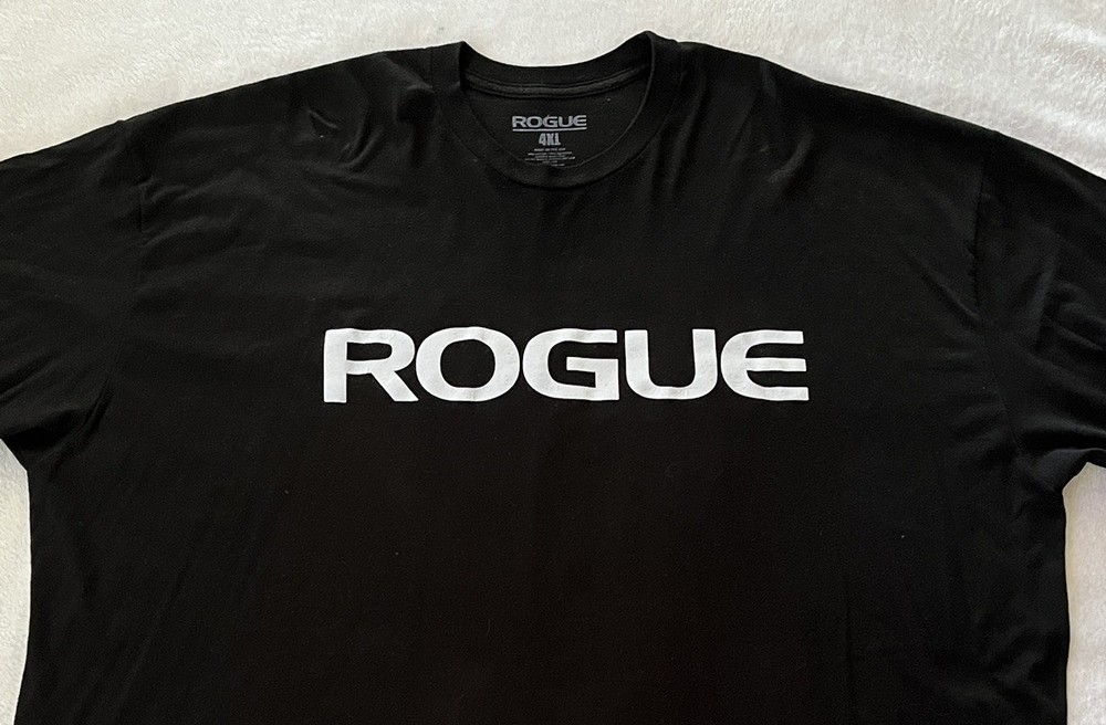 Rogue Fitness Shirt Mens 4XL Black Short Sleeve Gym Workout Training USA Made