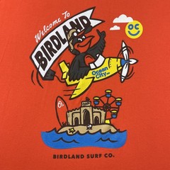 Birdland Surf Ocean City Shirt Adult XL Orange Graphic Tee Short Sleeve READ