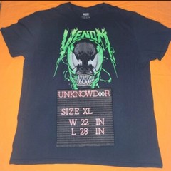 Marvel Venom T-Shirt Size XLarge Black & Green Short Sleeve Crew Neck