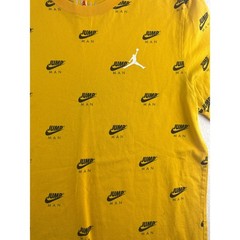 Nike Jordan Jumpman All Over Print Yellow T Shirt Men’s Size Small