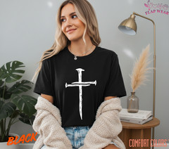 Unisex Three Nails Cross T-Shirt, Men T shirt,Women T shirt Gift Religion Top