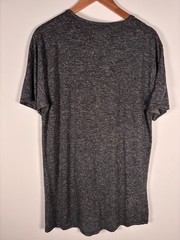 Topman Elongated Longline T-Shirt Mens Medium Charcoal Grey Marl Slim Fit