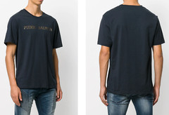 Pierre Balmain Mens Iconic Top Logoshirt Gold Logo Shirt Kurzarm T-Shirt 48 M