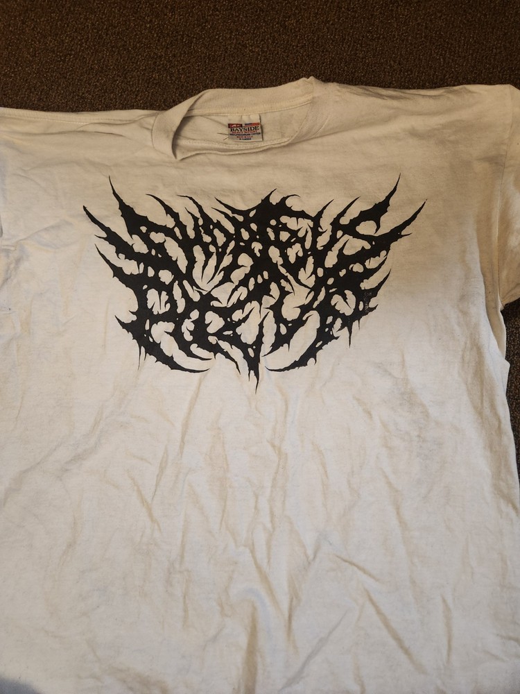 Short Bus Pile Up shirt rare brutal slam death metal heavy XL white
