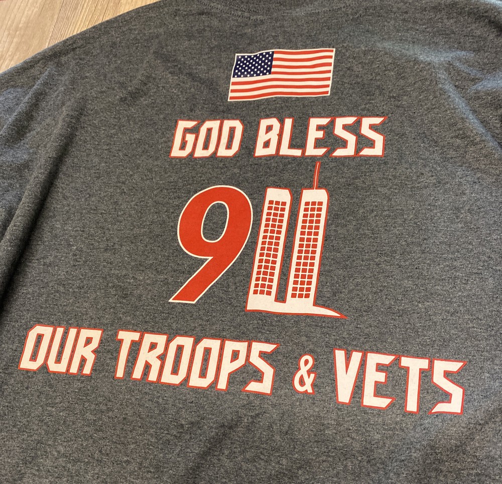 Tampa Bay Buccaneers Mens T Shirt Go Bucs God Bless Our Troops Vets XL
