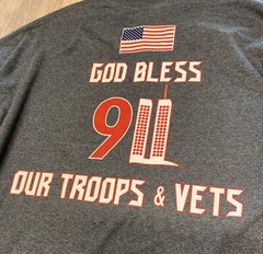 Tampa Bay Buccaneers Mens T Shirt Go Bucs God Bless Our Troops Vets XL