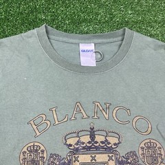 Y2K Blanco Cigars Tobacco 2000s Promo Tee Olive Green Shirt Men’s XL 24×29 -READ