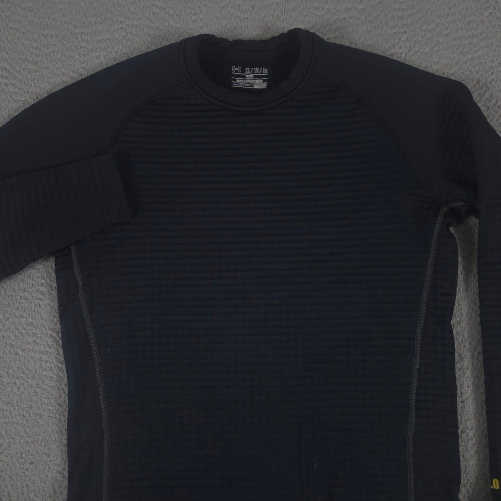 Under Armour Shirt Mens XL Black ColdGear UA Base 4.0 Crew Thermal Fleece Grid