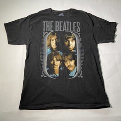 The Beatles 2012 John Paul George Ringo Black Graphic Music T Shirt Sz L