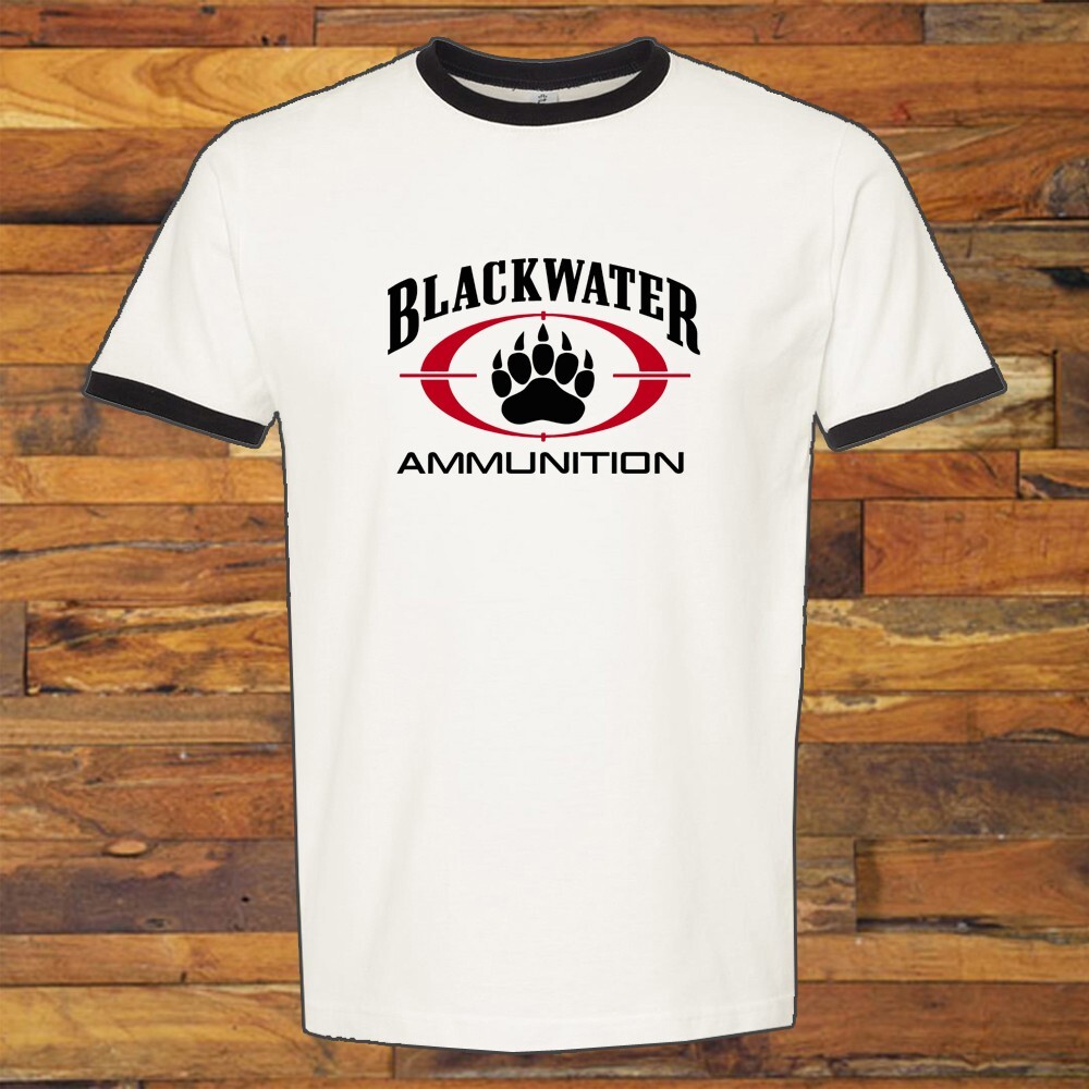 Blackwater Ammunition Academy Guns Firearms Men’s Black Ringer S-3XL