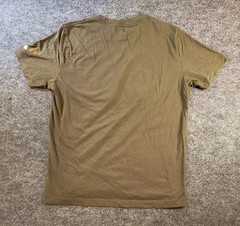 True Religion Metallic Gold Buddha Graphic T‑Shirt Olive Green Size M