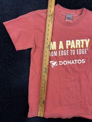 Donatos Shirt Mens Small Graphic Pizza Party Slogan District Threads Tee