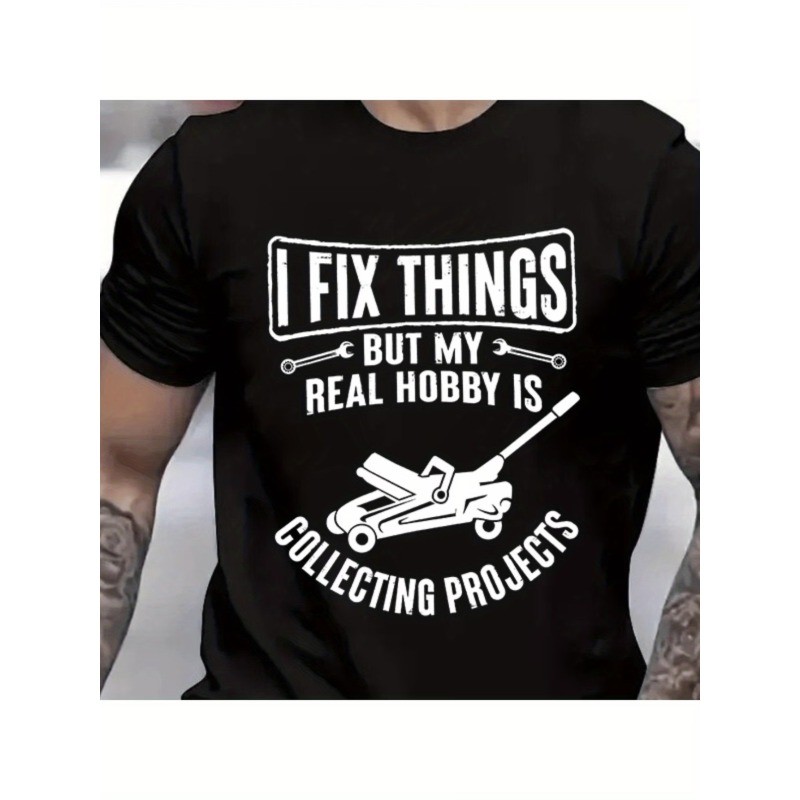 Men’S Mechanic Funny Tee Shirt I Fix Things Collecting Objects Humor Tshirts