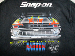 SNAP ON TOOLS T-Shirt~”Straight And Narrow Vintage Steel~Men’s L-XL~Preowned